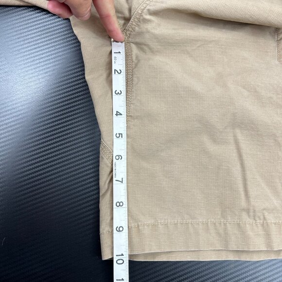 LL Bean Allagash Cargo Ripstop Shorts Mens Size 35 Tan  Hiking Outdoors #503740 - Picture 9 of 11
